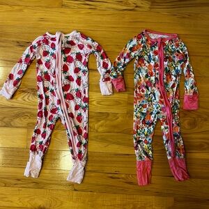 Two Bamboo Zip ups 12/18 month